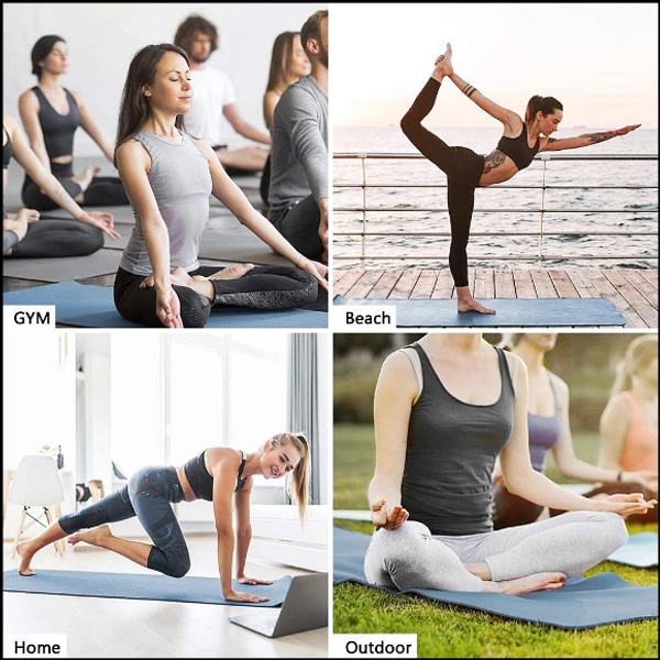 Yoga Mat for Gym Workout & Comfort Yoga Exercise, Meditation with 6mm Thickness, Anti-Slip Yoga Mat for Men & Women Fitness (Multi Color) [MADE IN INDIA] 